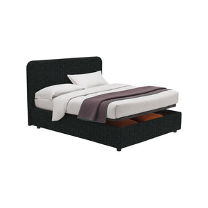 Slough, Letto Singolo Sfoderabile Made in Italy, Grigio Scuro