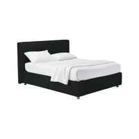 Widnes, Letto Matrimoniale Sfoderabile Made in Italy, Grigio Scuro