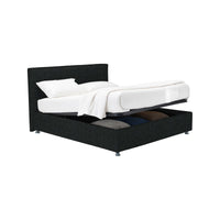 Lichfield, Letto Matrimoniale Sfoderabile Made in Italy, Grigio Scuro