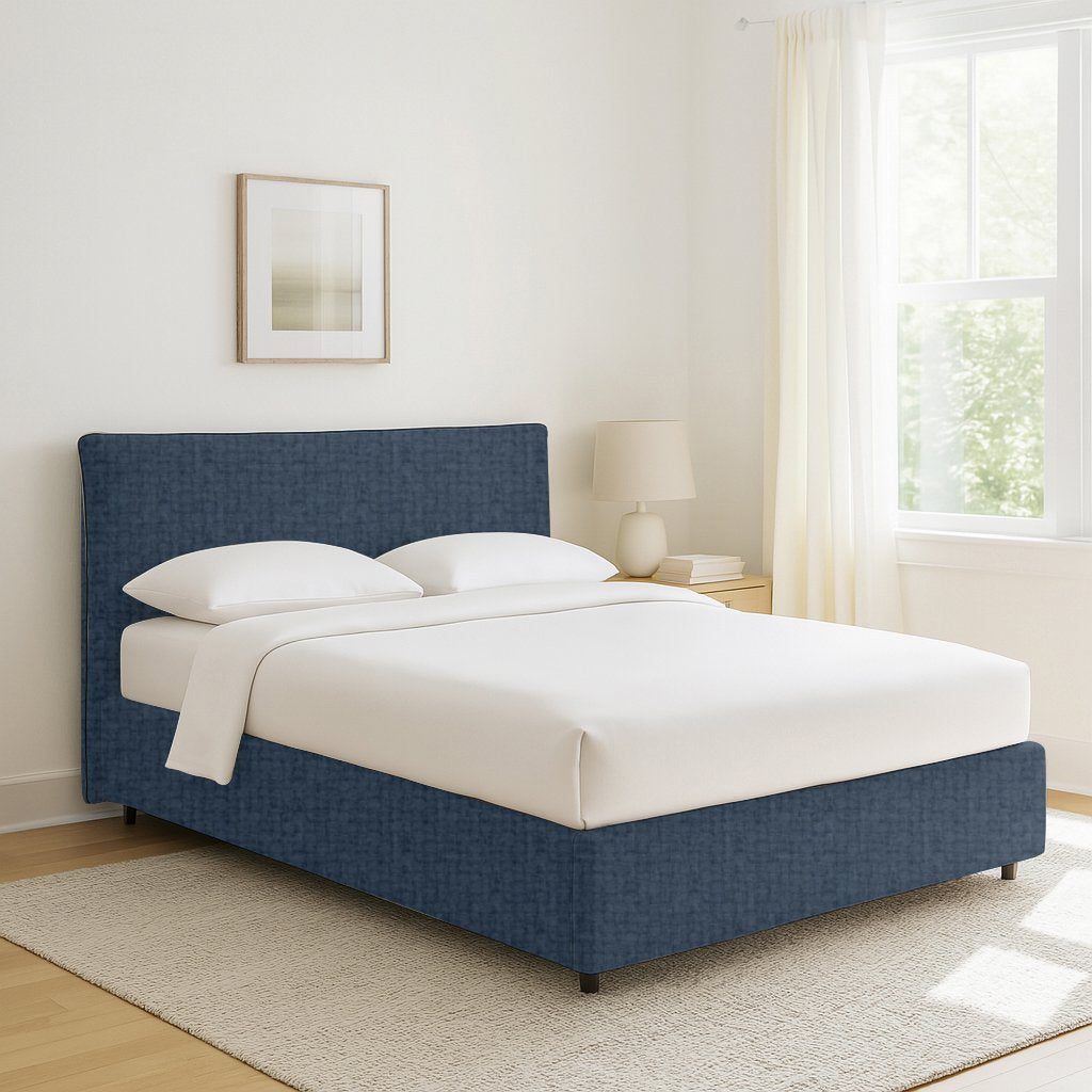 Staines, Letto Singolo Sfoderabile Made in Italy, blu