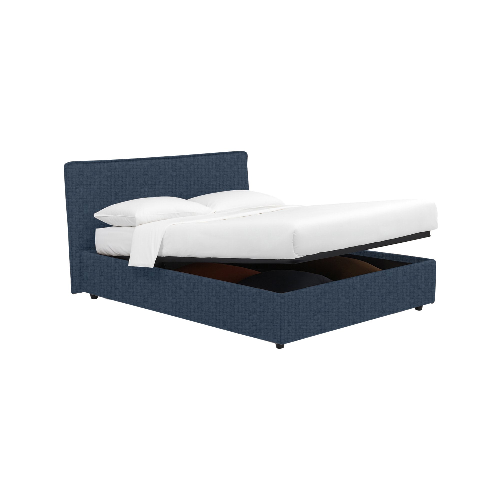 Louth, Letto Singolo Sfoderabile Made in Italy, blu