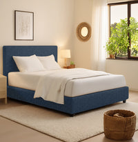Gosport, Letto Piazza e Mezza Sfoderabile Made in Italy, blu