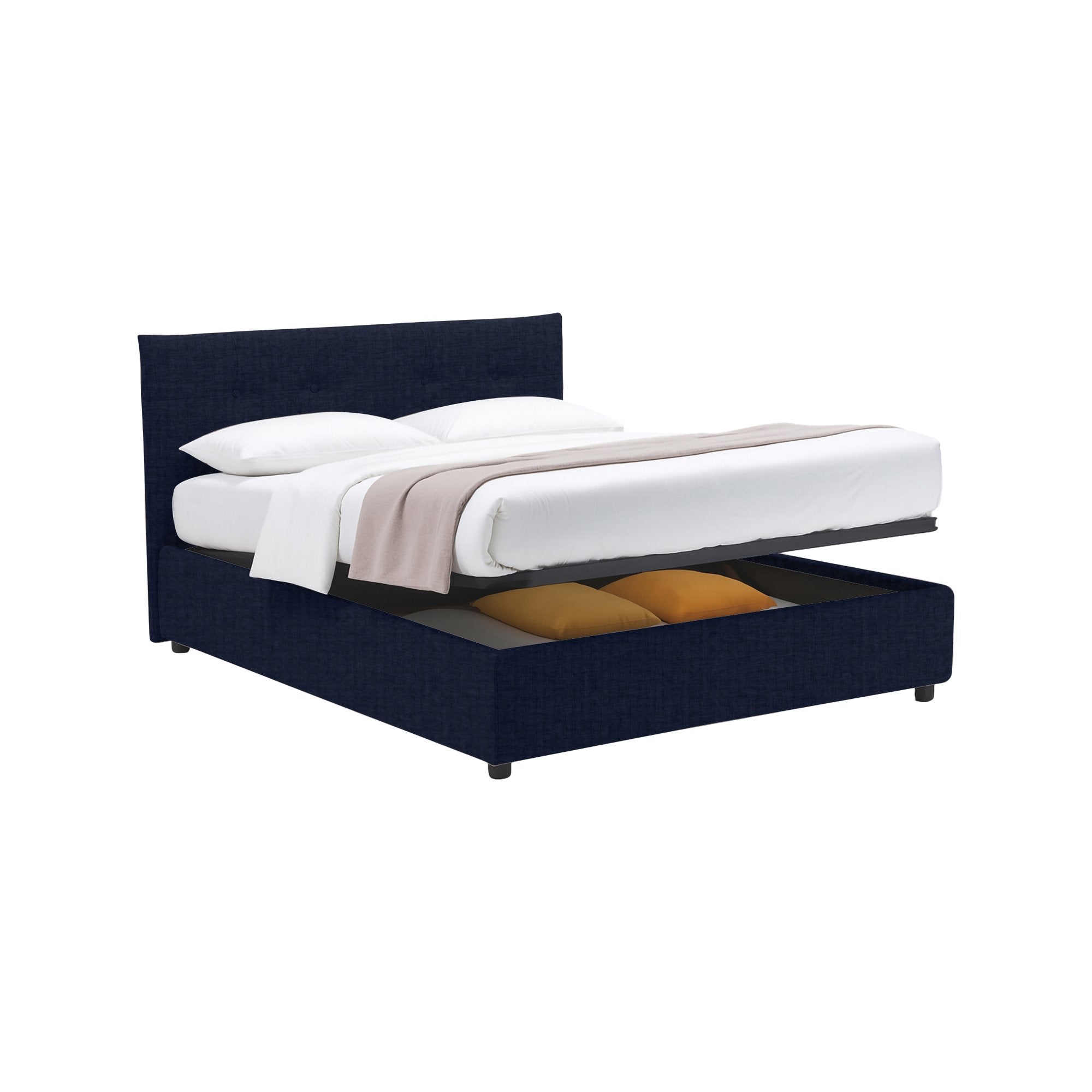 Chichester, Letto Singolo Sfoderabile Made in Italy, Viola Scuro