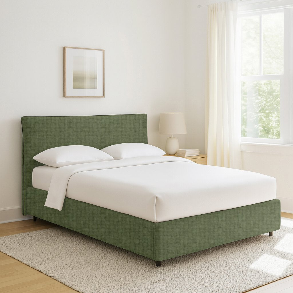 Louth, Letto Singolo Sfoderabile Made in Italy, Verde