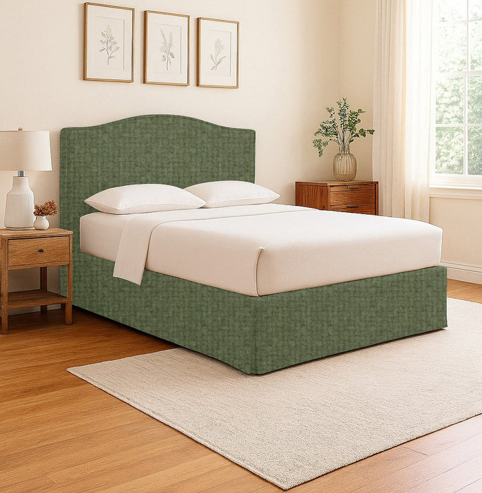 Batley, Letto Singolo Sfoderabile Made in Italy, Verde