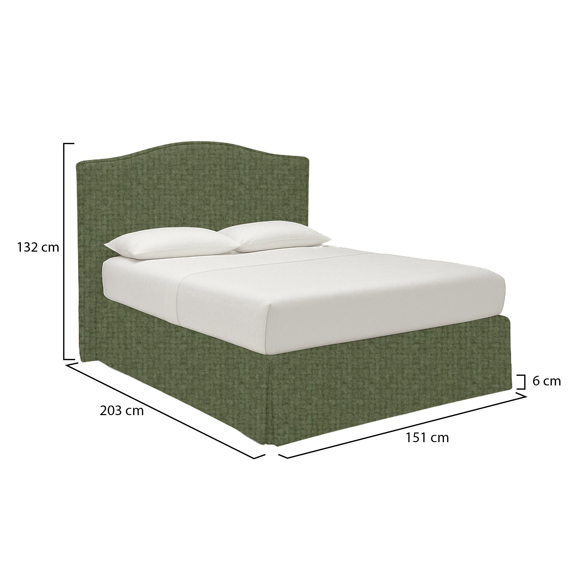 Blyth, Letto Piazza e Mezza Sfoderabile Made in Italy, Verde