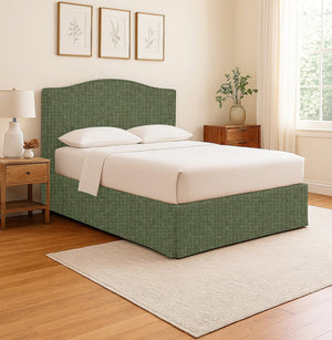 Bebington, Letto Matrimoniale Sfoderabile Made in Italy, Verde
