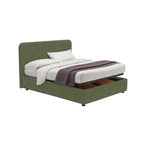 Bury, Letto Matrimoniale Sfoderabile Made in Italy, Verde
