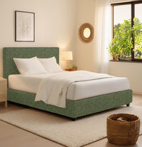 Harlow, Letto Piazza e Mezza Sfoderabile Made in Italy, Verde
