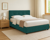 Ripon, Letto Singolo Sfoderabile Made in Italy, Verde Petrolio