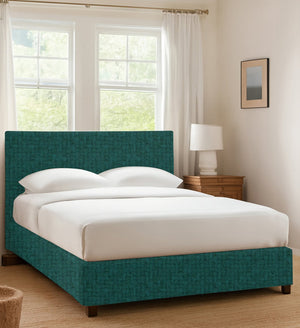 Worthing, Letto Matrimoniale Sfoderabile Made in Italy, Verde Petrolio