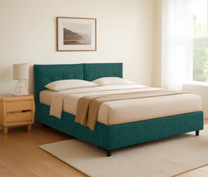 Truro, Letto Singolo Sfoderabile Made in Italy, Verde Petrolio