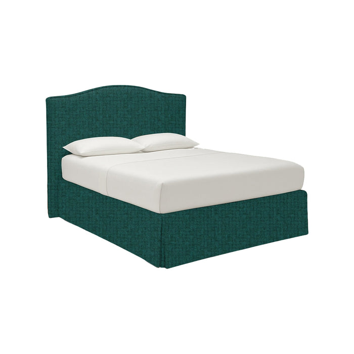 Eccles, Letto Singolo Sfoderabile Made in Italy, Verde Petrolio