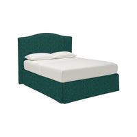 Morley, Letto Matrimoniale Sfoderabile Made in Italy, Verde Petrolio
