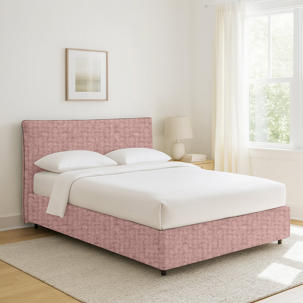 Altrincham, Letto Piazza e Mezza Sfoderabile Made in Italy, Rosa