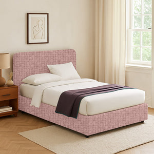 Reading, Letto Singolo Sfoderabile Made in Italy, Rosa