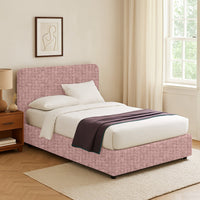 Bury, Letto Matrimoniale Sfoderabile Made in Italy, Rosa