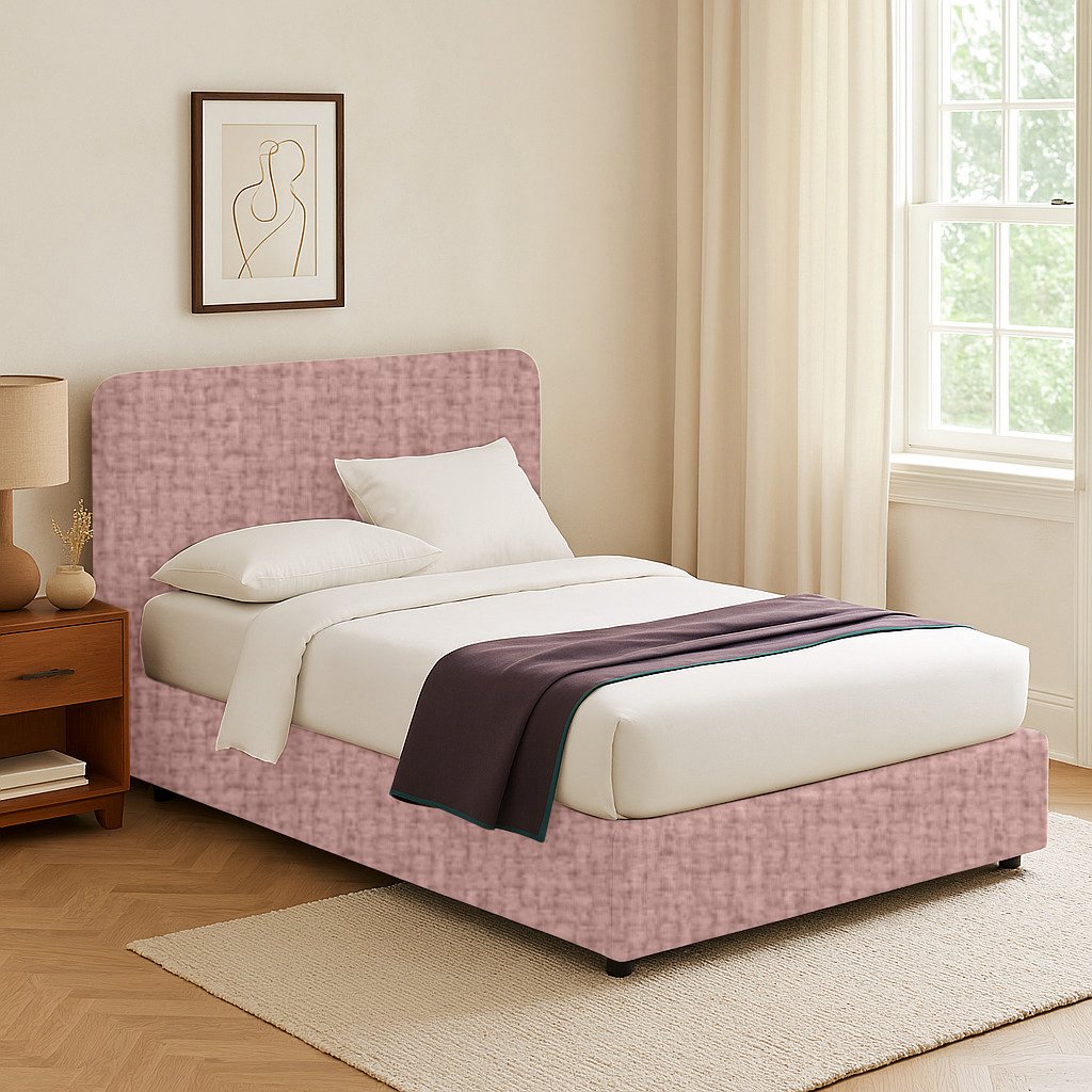 Wigan, Letto Matrimoniale Sfoderabile Made in Italy, Rosa