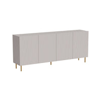 Credenza Londa, Madia da salotto con quattro ante battenti, Rialzato da terra, 200x42 h82 cm, Beige