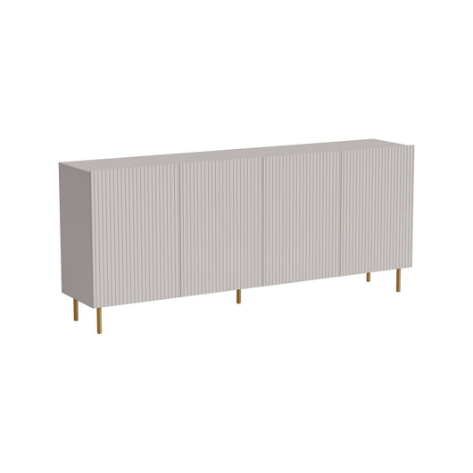 Credenza Londa, Madia da salotto con quattro ante battenti, Rialzato da terra, 200x42 h82 cm, Beige