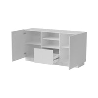 Madia Serchio, Credenza 4 Ripiani, 150x40x78h cm Bianco