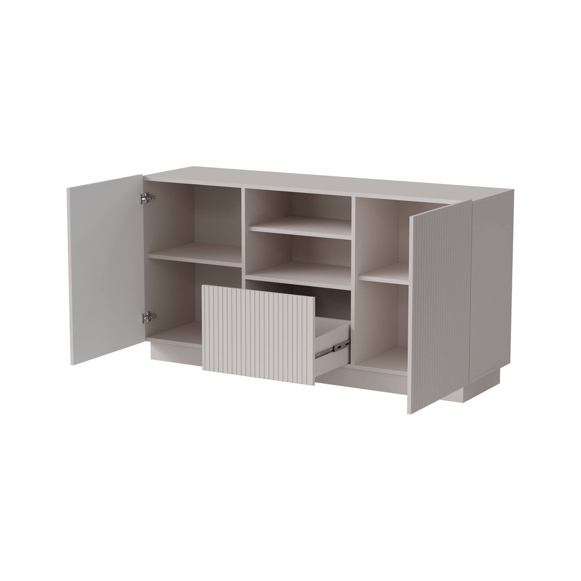 Madia Serchio, Credenza 4 Ripiani, 150x40x78h cm Beige