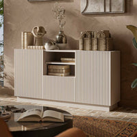 Madia Serchio, Credenza 4 Ripiani, 150x40x78h cm Beige