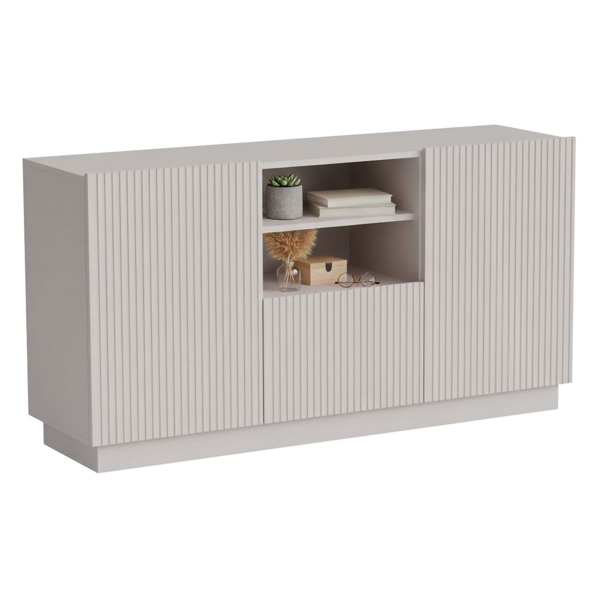 Madia Serchio, Credenza 4 Ripiani, 150x40x78h cm Beige
