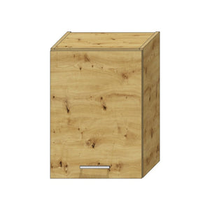 Cucina completa Camerino, Set compatto e funzionale con ante e cassetto, Rovere Nodi