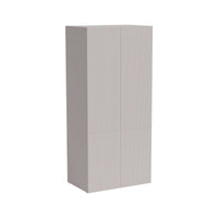 Guardaroba 2 ante Caiazzo, Mobile camera da letto, Cabina armadio portabiti, Armadio appendiabiti, 90x56 h199 cm, Beige