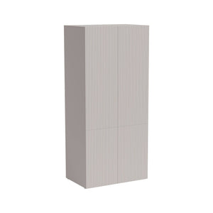 Guardaroba 2 ante Caiazzo, Mobile camera da letto, Cabina armadio portabiti, Armadio appendiabiti, 90x56 h199 cm, Beige