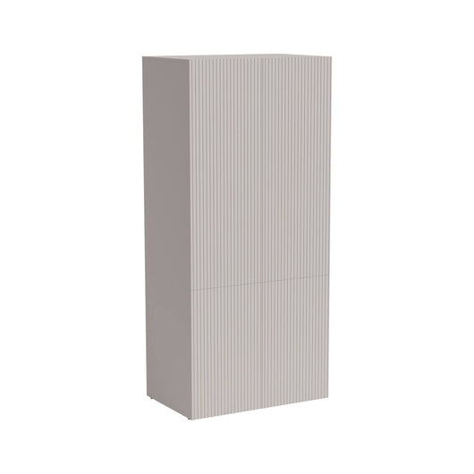 Guardaroba 2 ante Caiazzo, Mobile camera da letto, Cabina armadio portabiti, Armadio appendiabiti, 90x56 h199 cm, Beige