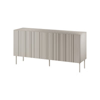 Credenza Spirano, Madia da salotto con tre ante battenti e vani interni, Rialzata da terra, 151x42 h75 cm, Beige