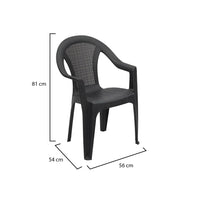 Serchio, Sedia da Esterno una Sedia Made in Italy, Grigio Antracite