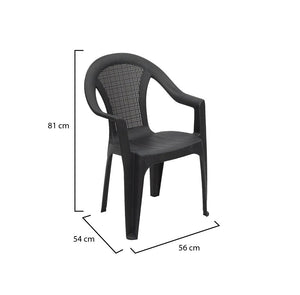 Serchio, Sedia da Esterno una Sedia Made in Italy, Grigio Antracite