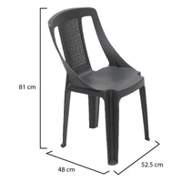 Miniat, Sedia da Esterno una Sedia Made in Italy, Grigio Antracite