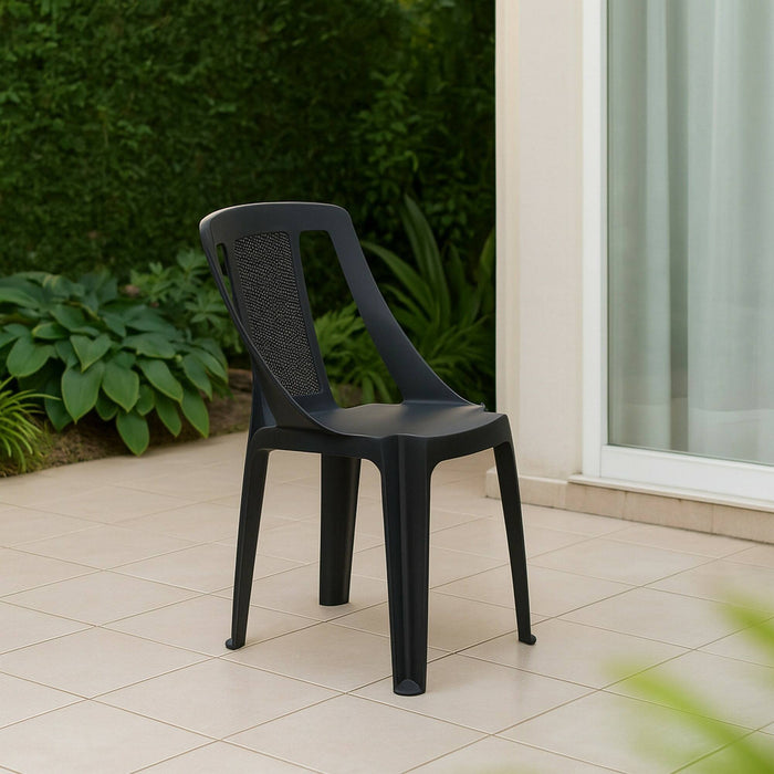 Miniat, Sedia da Esterno una Sedia Made in Italy, Grigio Antracite