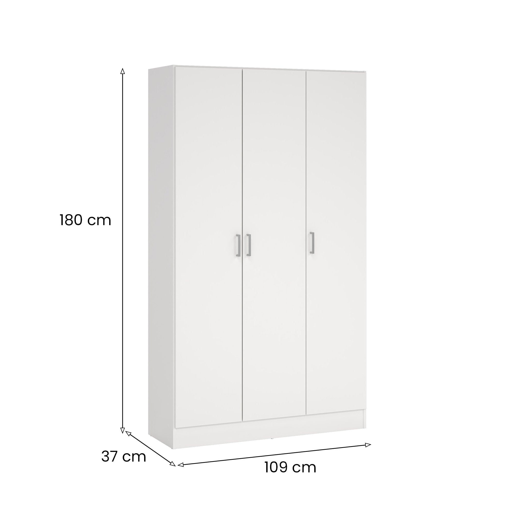 Vado, Armadio Multiuso Grande 4 Ripiani, 34.6x180h cm Bianco