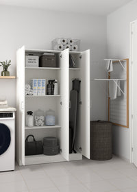 Vado, Armadio Multiuso Grande 4 Ripiani, 103.8x180h cm Bianco