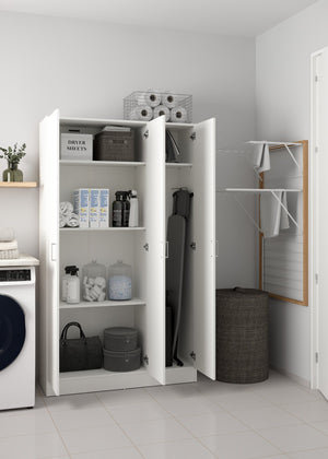 Vado, Armadio Multiuso Grande 4 Ripiani, 103.8x180h cm Bianco