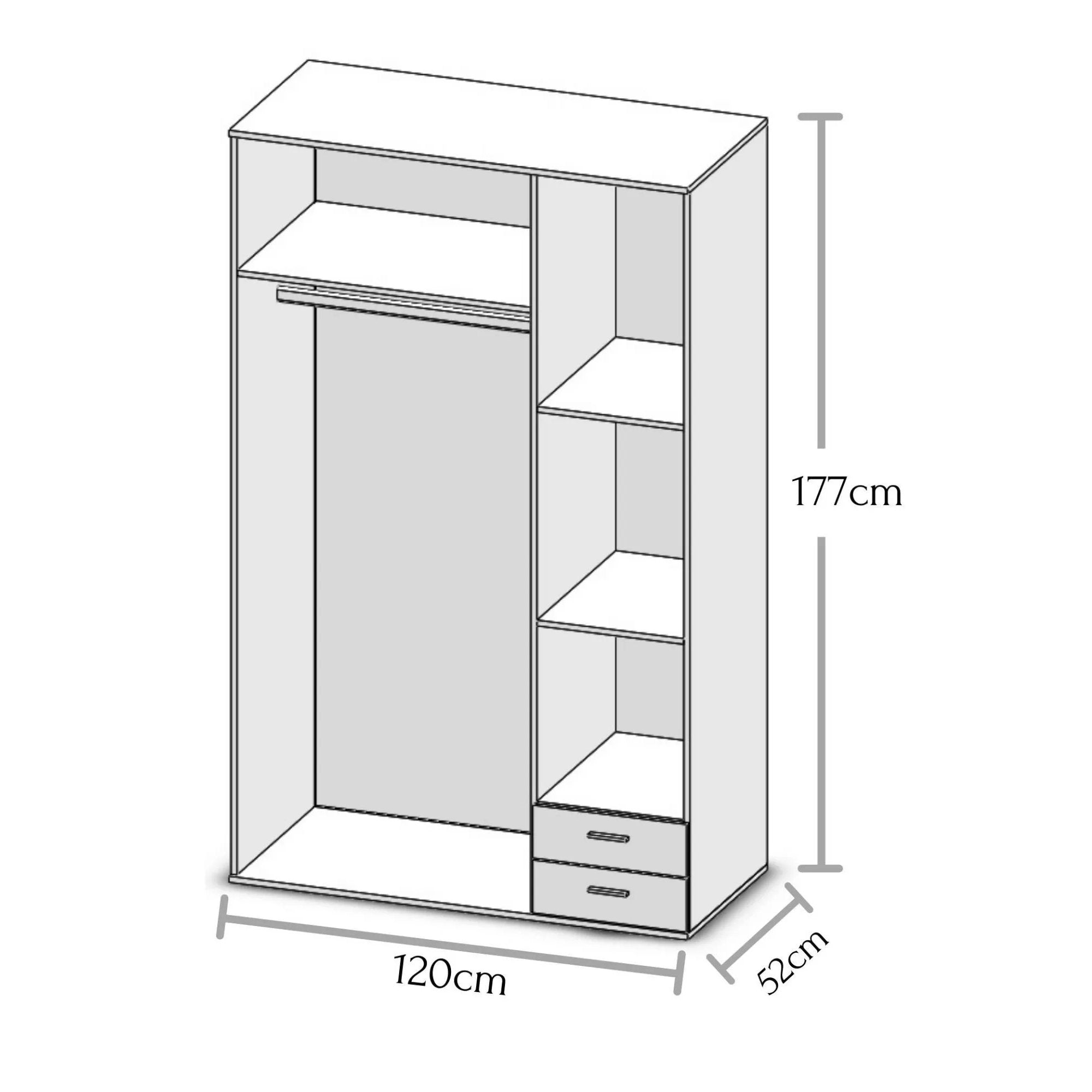 Guardaroba 3 ante Toce, Bianco