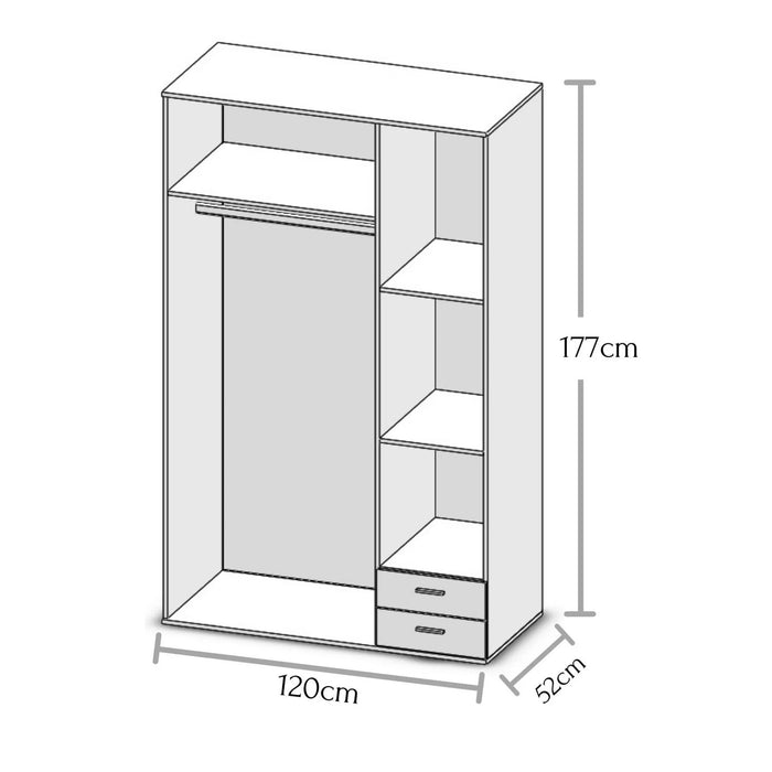 Guardaroba 3 ante Toce, Bianco