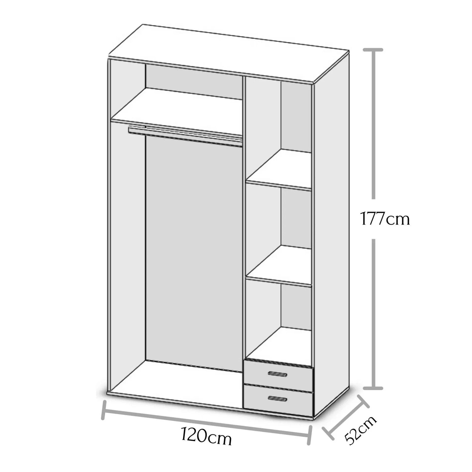 Guardaroba 3 ante Toce, Rovere