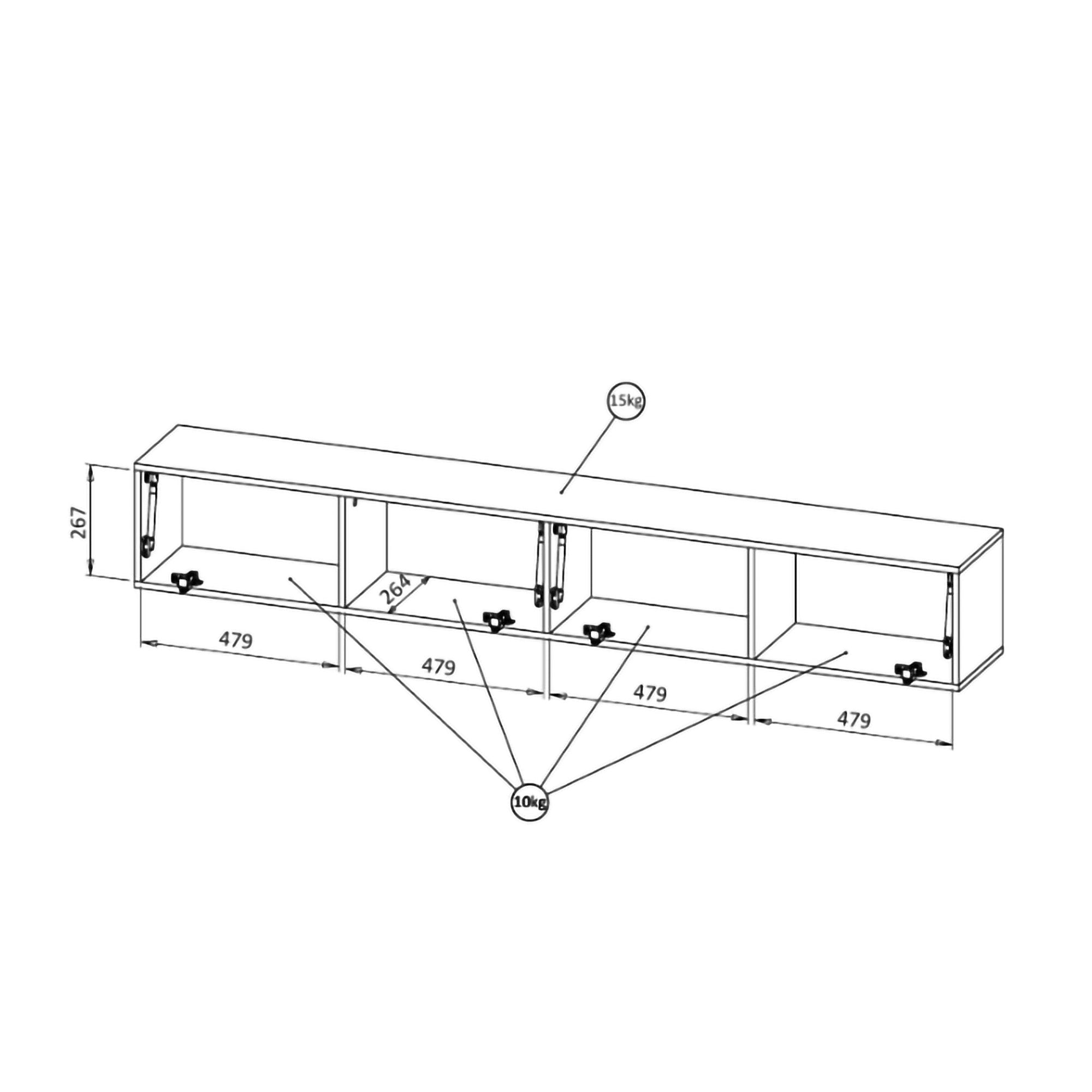 Mobile porta TV Sindia, Antracite e Rovere