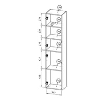 Vetrina Longano, Beige e Rovere