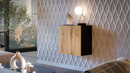 Mobile pensile Sparone, Antracite e Rovere