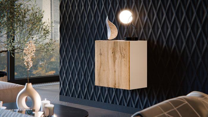 Mobile pensile Sparone, Beige e Rovere