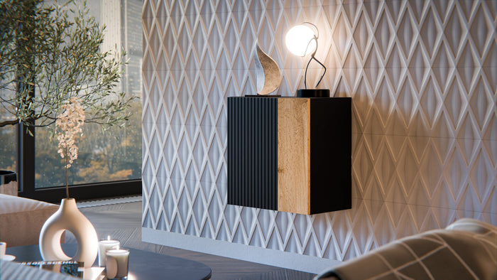 Mobile pensile Fonteno, Antracite e Rovere