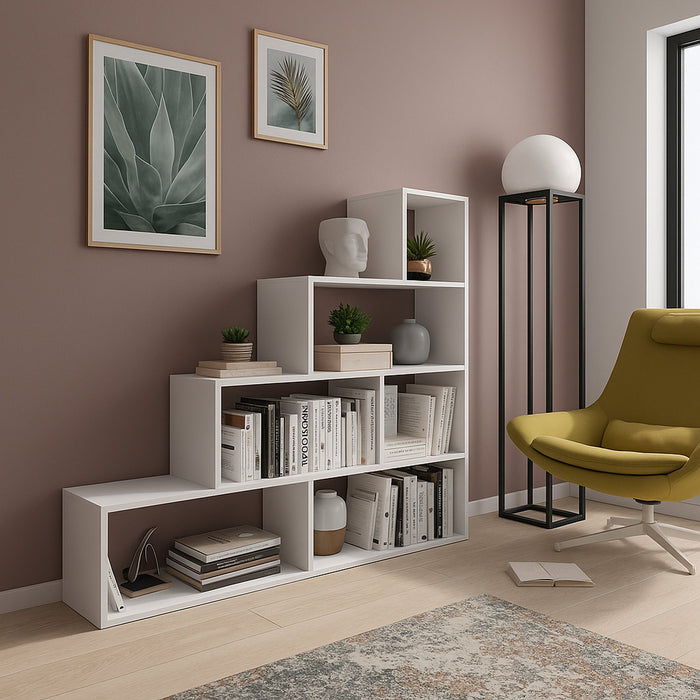 Biblioteca Serole, Libreria 3 Ripiani, 145x28x143h cm Bianco