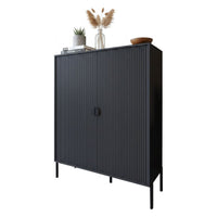 Madia Wallis, Credenza Cassetti, 104x40x129h cm Nero